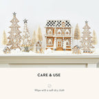 MACKENZIE-CHILDS Tabletop Christmas Tree, Decorative Tree for Christmas Decor, Small, Gingerbread Cookie