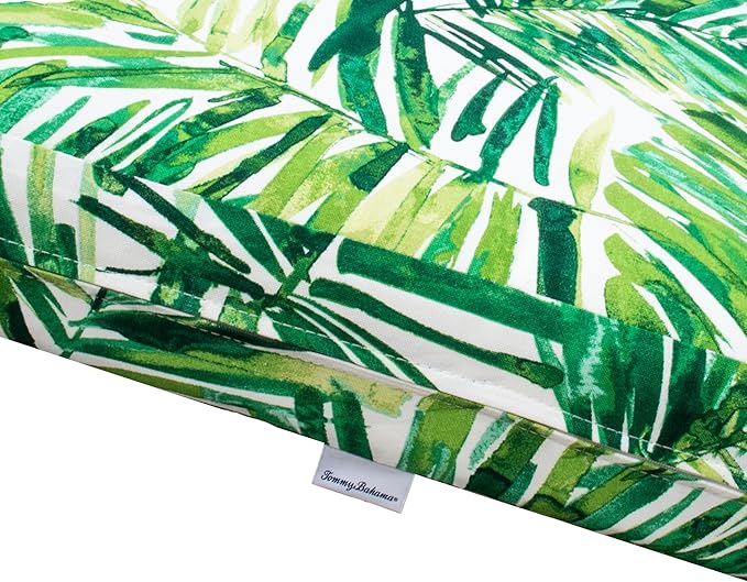 Tommy Bahama Deep Seating Lounge Cushion, 26" X 26" X 4", Coastal Palm Green Leaf