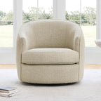 CHITA Swivel Barrel Chair, Modern Comfy FSC Certified Upholstered Accent Chair for Living Room, Fully Assembled, Oatmeal