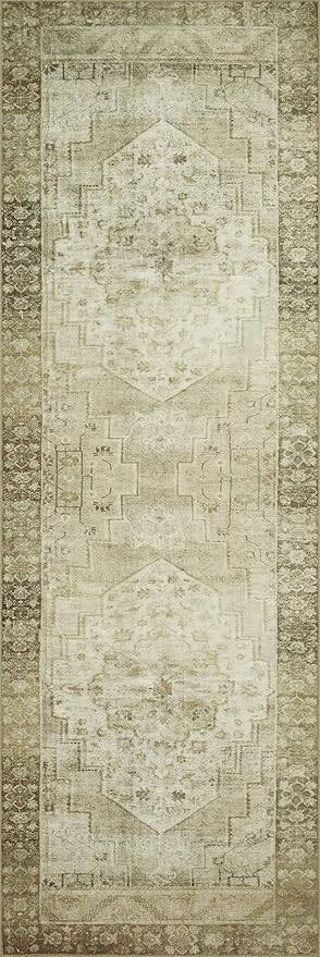 Loloi Magnolia Home by Joanna Gaines Banks Collection BAN-06 Natural/Granite 2'-3" x 3'-9" .13" Pile Height, Machine Washable, Accent Rug