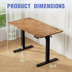 Homall Height Adjustable Electric Standing Desk, Memory Stand up Desk with Headphone Hook, Home Office Desks with Splice Board