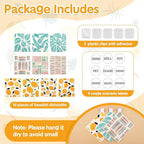 Lucomb 10 Pack Swedish Dishcloths Washable, Reusable Swedish Cloths Biodegradable Kitchen Towels with Hanging Clips, Cellulose Cotton Blend, Lemon Prints