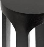 Kate and Laurel Dahl Modern Wooden Round Drink Table; 8 x 23; Black; Transitional Circle Wood Accent Pedestal Table for Living Room Plant Stand or Small Bedroom Nightstand