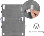 SONGMICS Stackable Storage Bins Set of 2, Storage Boxes with Lids and Front Windows, Non-Woven Fabric Closet Organizers with Magnetic Closures, Side Handles, Dark Gray URPLB02G