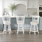 Hillsdale Fairfox 24.5" Wood Swivel Counter Height Stool, White
