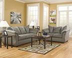 Signature Design by Ashley Darcy Casual Plush Loveseat, Grayish Brown