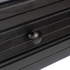 SAFAVIEH Home Collection Tate Black 2-Drawer Bottom Shelf Console Table CNS5720B