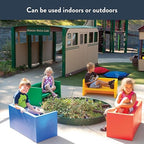 Children's Factory Adapta-Bench, CF910-031, Green, Kids Flexible Seating, Classroom, Preschool and Daycare Furniture, Indoor or Outdoor Toddler Chairs