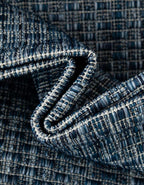 Unique Loom Outdoor Border Collection Area Rug - Soft Border (10' Round Blue/Ivory)