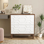 Tribesigns 2-Drawer File Cabinet, Lateral Filing Cabinet for A4/Letter/Legal Size, Office Storage Cabinet, Printer Stand with Storage Drawer for Home Office, White and Brown