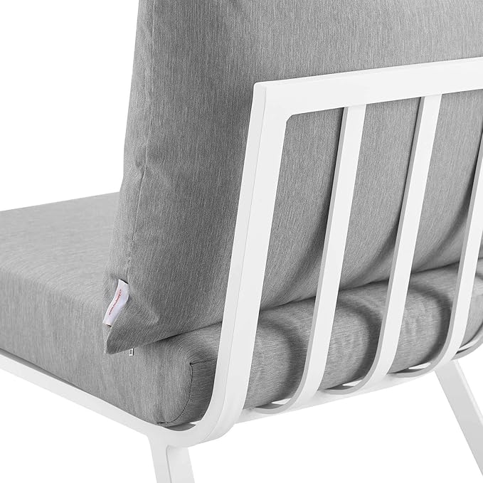 Modway Riverside Outdoor Furniture, 5-Piece Set, White Gray
