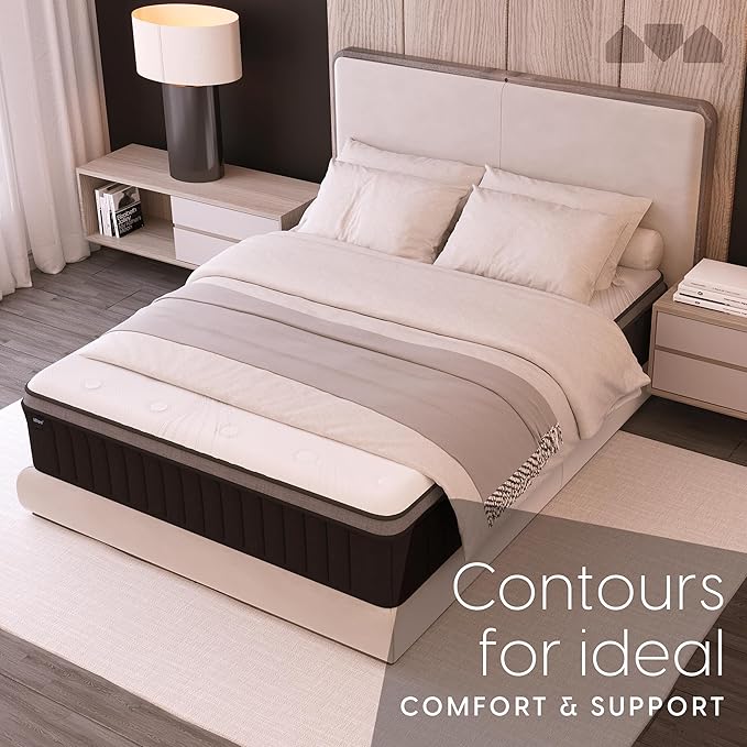 Milliard Queen Mattress, 14 Inch Hybrid Mattress in a Box with Premium Memory Foam and Quilted Pillow Top - Medium Firm, Cool Night Sleep and Full Body Support & Pressure Relief, CertiPUR-US Certified