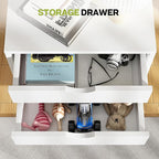 5 Drawer Chest, Storage Cabinet Dressers with Wheels, Dressers Storage Cabinets, Dresser Mobile Cabinet with Wheels, Room Organizer, Drawers Wood Organization Furniture for Office, Home, White