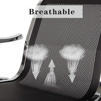 Kinsuite 5-Seat Office Guest Chairs & Reception Chairs - Waiting Room Chairs Airport Reception Seat Bench, Guest Chairs with Arms Lobby Bench Seating for Office Bank Airport Hospital, Black