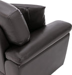 Morden Fort Faux Leather Chairs Set of 2, Modern Luxury Leather Sofa Chair Easy Clean Skin-Friendly Leather Accent Armchairs for Living Room Apartment Office Lounge Comfy Reading Chairs, Chocolate