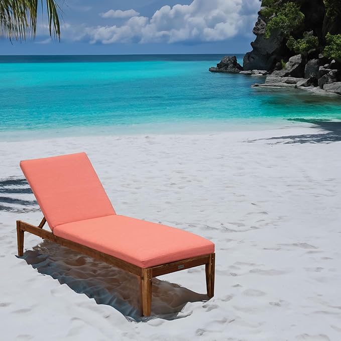 Tommy Bahama Chaise Cushion, 24" X 79" X 2.5", Bamboo Bay Mango