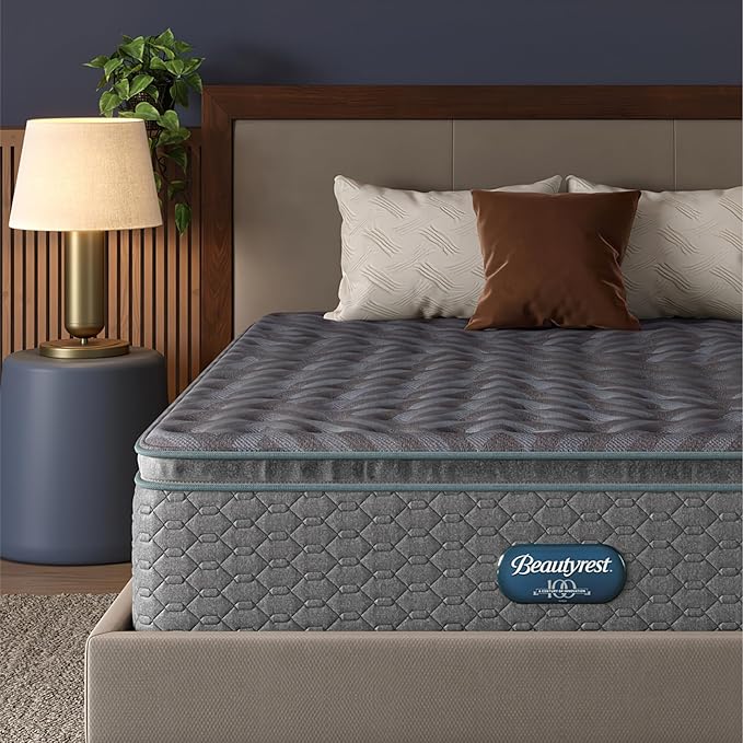 Beautyrest Days End Plush Pillow Top 14.75" Mattress - Twin XL - Cooling Tech, Supportive Durable Pocketed Coils, Pressure Relief, Motion Separation; 100 Night Sleep Trial and 10 Year Warranty