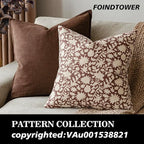 Foindtower Set of 2 Decorative Neutral Floral Throw Pillow Covers Accent Farmhouse Cushion Covers Boho Vintage Pillowcase for Couch Sofa Bedroom Living Room Home Decor,20×20 Inch,Wine Red