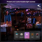 Philips Hue Festavia Globe Outdoor String Lights, White and Color Ambiance, 91ft, 32 Bulbs, Dimmable, Control with Hue App, Works with Alexa, Google Assistant, Apple Home