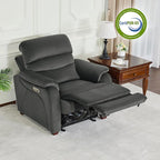 MCombo Power Zero Wall Hugger Recliner Chair for Small Space RV Living Room, Power Recliner with Adjustable Headrest, USB & USB-C Charging Ports, Fabric ST257 (Dark Grey)