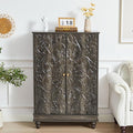 Sideboard Buffet Cabinet with Storage, Kitchen Storage Cabinet with Adjustable Shelves and 2 Doors, Vintage Accent Table for Living Room, Hallway (Grey)