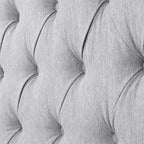 Lucky Monet Linen Upholstered Headboard Queen Size (Headboard Only), Nail Head Trim Wingback Tufted Button Headboard Luxury Soft Padded Head Board with Durable Metal Legs, Adjustable Height, Grey