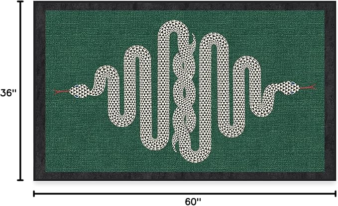 RUGGABLE x Jonathan Adler Machine Washable Modern Area Rug – Venom Emerald 3x5, Stain-Resistant, Non-Slip – Small Rugs for Living Room, Bedroom, Hallway, Entryway & Office–with Cushioned Pad