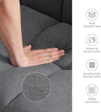 mopio Aaron 76.8" Couch, Small Futon Sofa Bed, Sleeper, Loveseat, Mid Century Modern Futon Couch, Sofa Cama, Couches for Living Room, Bedroom (Dark Grey Fabric)