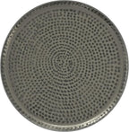 SIMPLIHOME Preston Modern Industrial 22 inch Wide Metal Metal Side Table in Antique Silver , Fully Assembled for the Living Room and Bedroom