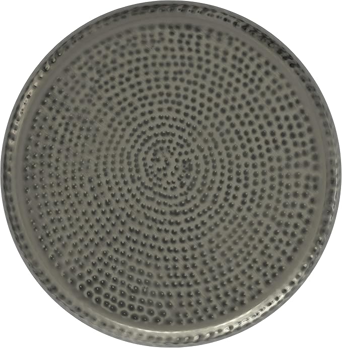 SIMPLIHOME Preston Modern Industrial 22 inch Wide Metal Metal Side Table in Antique Silver , Fully Assembled for the Living Room and Bedroom