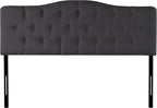 Naomi Home Cassandra Queen Tufted Headboard, Upholstered in Durable Linen Fabric – Premium Foam Cushioning, Adjustable Height, Floating Wall or Bed Frame Mount, Compatible with Adjustable Beds