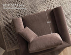 48.6" Single Sofa, Small Boneless Couches for Living Room, Cloud Couch for Bedroom, Office, Brown