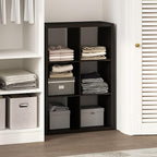 Furinno Cubic Closet Organizers and Storage, 6-Cube Closet Organizer, Open Shelf Closet Storage, Extra Thick Frame for Wardrobe, Bedroom, Living Room, Dark Oak