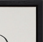 Kate and Laurel Sylvie Modern Circles and Going in Circles Framed Linen Textured Canvas Wall Art by Teju Reval, 2 Piece 18x24 Minimalist Abstract Black