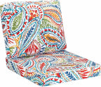 JMGBird Outdoor Chair Cushion Tufted Pillow, Deep Seat Outdoor Cushion Set 19"x19" Seat Cushions for Outdoor Furniture