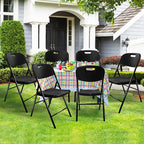 8 Pack Folding Chair, 700 lb Weight Capacity,Indoor/Outdoor Heavy Duty Foldable Chairs for Restaurants, Kitchens, Picnics, Races, Parties & Weddings. (8, Black)