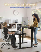 YIHAYO Standing Desk Frame, DIY Workstation, Frame Only, Adjustable Desk with Memory Smart Pannel, Computer Table for Home Office (Black)