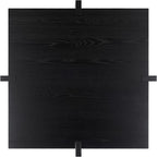 SAFAVIEH Couture Collection Quigley Black 2-Tier Square Coffee Table, Ideal for Living Room, Office, Bedroom