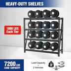 WORKPRO 68" Ultra Wide 4-Tier Metal Garage Shelving Unit, 68"W x 24"D x 65"H, 7200 LBS Capacity, Heavy Duty Storage Utility Rack, Industrial Adjustable Shelves for Shop Warehouse Basement, Pack of 2