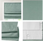 Madison Park Cordless Roman Shades Faux Silk Shade with Sheen 1-Panel Privacy, Room Darkening, Energy Efficient, Thermal Insulated Window Blind for Bedroom, Living Room Décor, 33"W x 64"L Como, Green