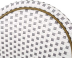 Christopher Knight Home Philomena Outdoor French Bistro Chair (Set of 4), Gray + White + Bamboo Print Finish