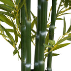 Christopher Knight Home Alene Set of 2 60.75''H Artificial Tree Indoor, Artificial Bamboo Tree with Nursery Pot, Faux Tree with Black Plastic Pot for Living Room, Artificial Plant for Home Decor,Green
