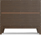 SIMPLIHOME Harper Buffet - 38 inch Wide Solid Hardwood 2-Door Sideboard Buffet in Walnut Brown, Mid-Century Modern Cabinet for Dining Room or Kitchen with Adjustable Shelves and Tapered Legs