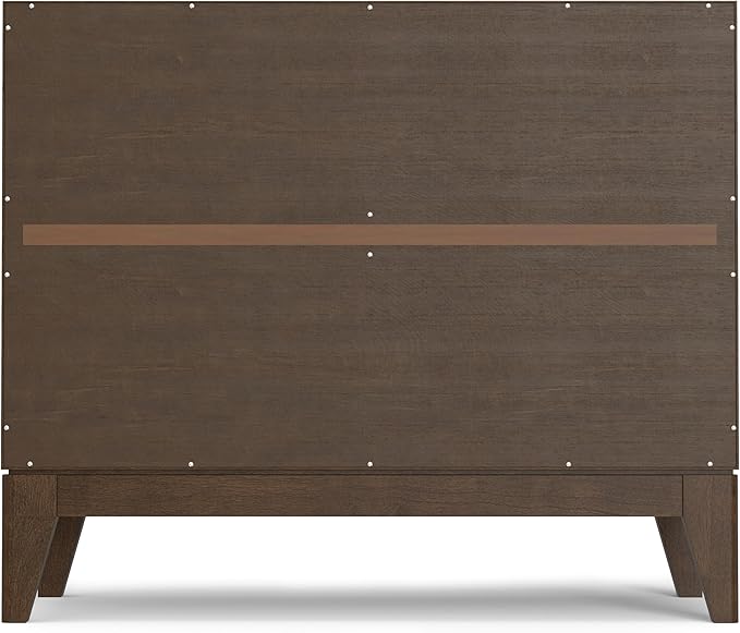 SIMPLIHOME Harper Buffet - 38 inch Wide Solid Hardwood 2-Door Sideboard Buffet in Walnut Brown, Mid-Century Modern Cabinet for Dining Room or Kitchen with Adjustable Shelves and Tapered Legs