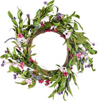 VEVOR Spring Wreath for Front Door 22 Inch - Large Artificial Flower Wreath with Daisy & Lavender, Year-Round All Season Outdoor Indoor Door Decor