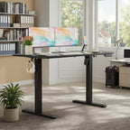 Homall Height Adjustable Electric Standing Desk, Memory Stand up Desk with Headphone Hook, Home Office Desks with Splice Board