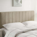 Nestl Upholstered Twin Headboard - Easy Assemble Channel Stitched Headboard Twin Size - Wall Mounted Headboards with 3D Soundproof Wall Panels Peel & Stick Floating Headboards, Linen
