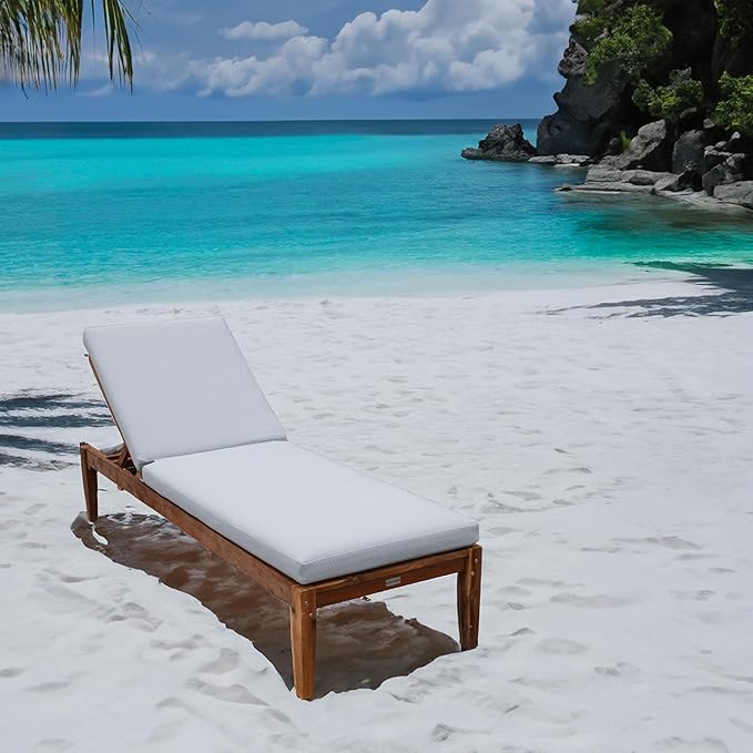 Tommy Bahama Chaise Cushion, 26" X 82" X 2.5", Bamboo Bay Cloud