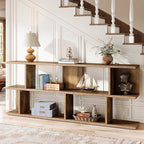 Tribesigns 71 Inches Extra Long Sofa Table Behind Couch, 3-Tier Farmhouse Console Table, Long Foyer Table with Storage for Hallway, Entryway & Living Room