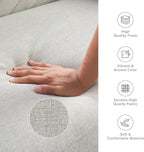 mopio 76.4" Futon Sofa Bed, Couch, Loveseat, Sleeper Sofa, Mid Century Modern Futon Couch, Sofa Cama, Couches for Living Room (Light Gray Fabric)